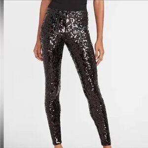 Express NWT Sequin Black Women's Skinny Legging Pants